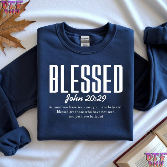 BLESSED Christian DTF Transfer Print.
