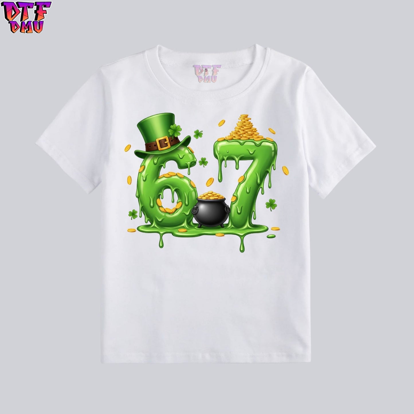 67 Faux Yarn/Crochet St. Patrick's Day DTF Transfer print Only.