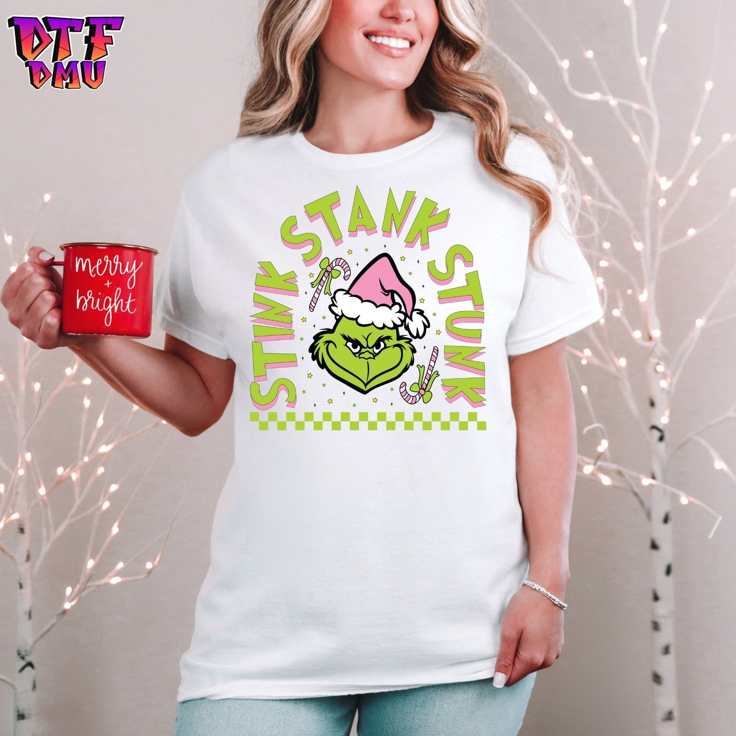 STINK STANK STUNK CHRISTMAS HOLIDAY T-SHIRT DTF Transfer Print Only
