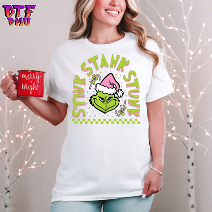STINK STANK STUNK CHRISTMAS HOLIDAY T-SHIRT DTF Transfer Print Only