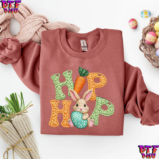 HIPHOP Easter Faux Yarn/Crochet DTF Transfer Print