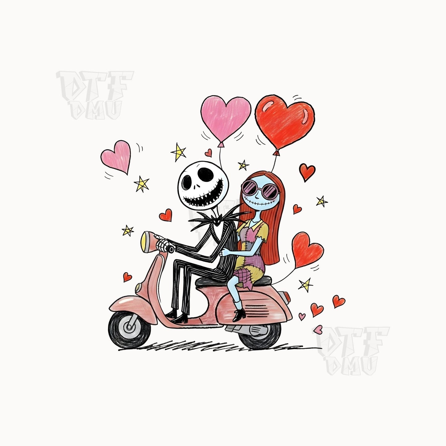 Cartoon Valentine's Day DTF Transfer Print Only