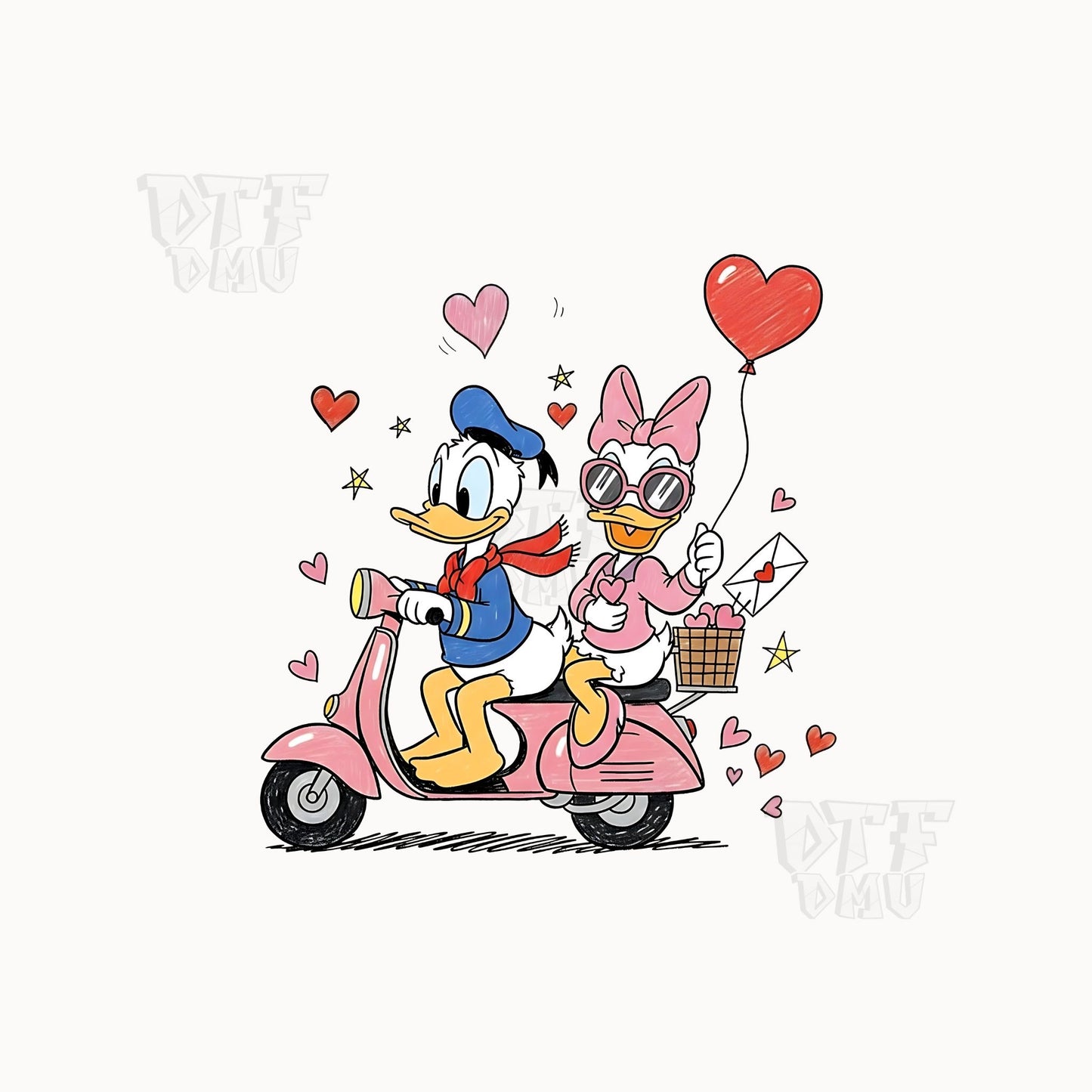 Cartoon Valentine's Day DTF Transfer Print Only