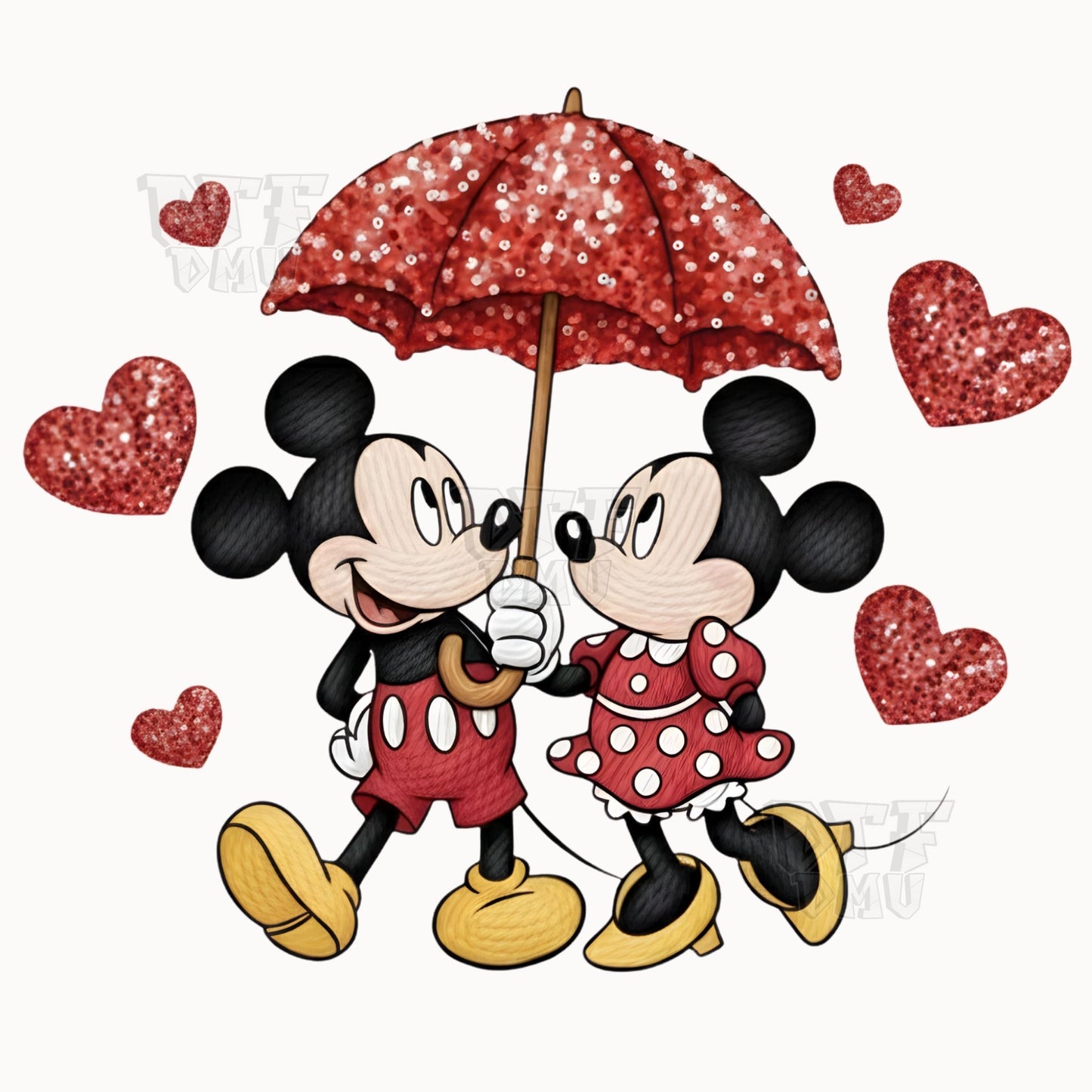 Mickey/Minnie Valentine's Day DTF Transfer Print Only.