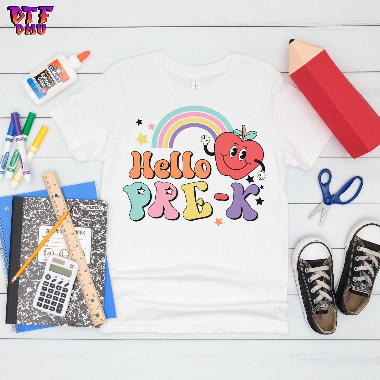 Back To School Hello Grade DTF Transfer Print