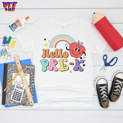 Back To School Hello Grade DTF Transfer Print
