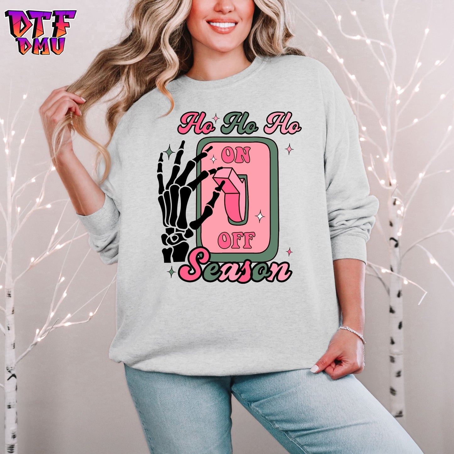 HO HO HO Season DTF Transfer Print for T-Shirts