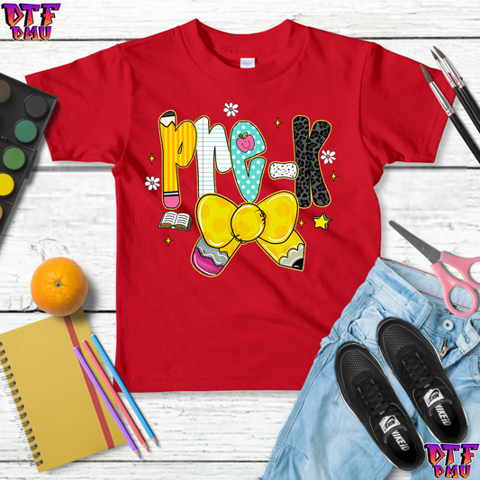 Crayon BOW Back To School DTF Transfer Print