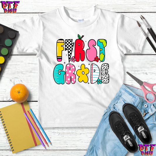 Doodle Grade Back to School DTF Transfer Print