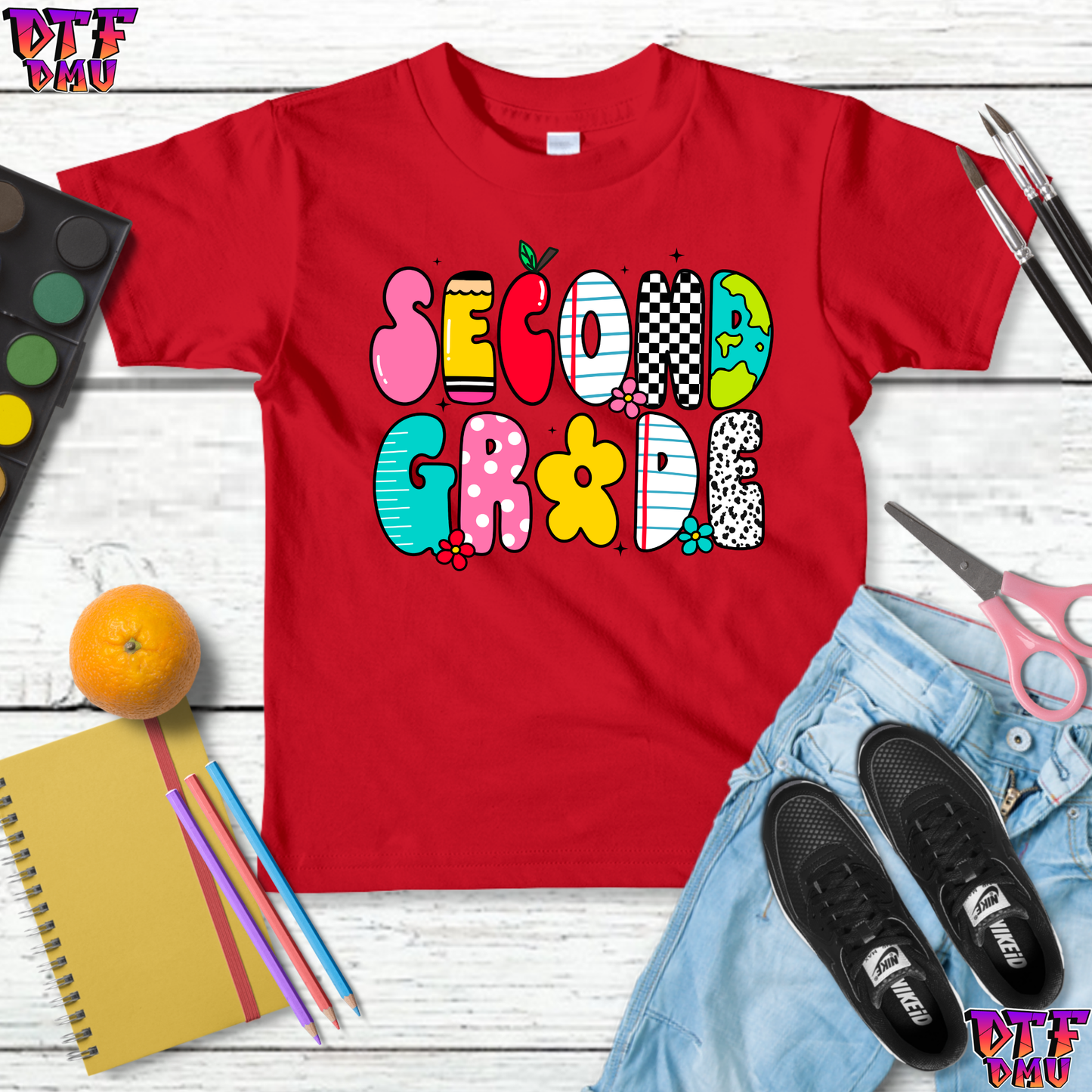 Doodle Grade Back to School DTF Transfer Print