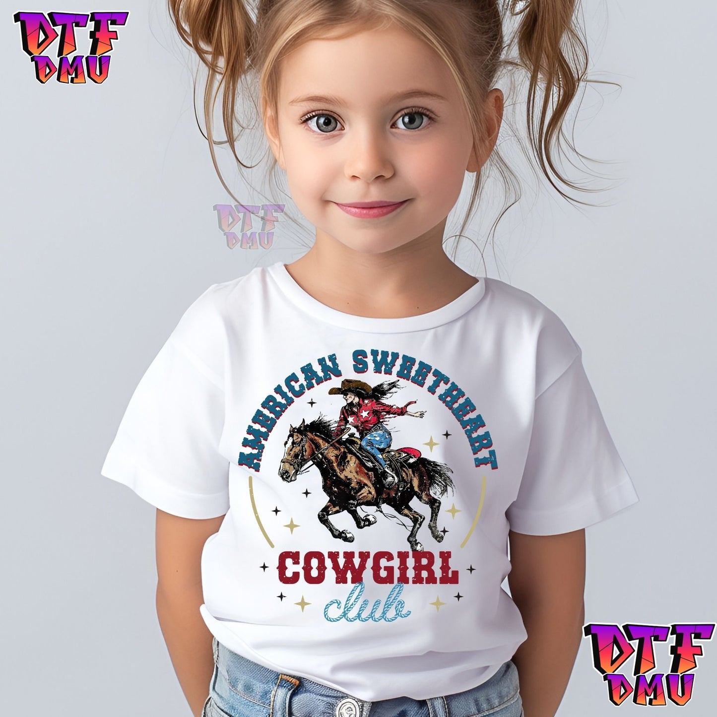 American Sweetheart Cowgirl  Club 4TH OF JULY Independence Day DTF transfers