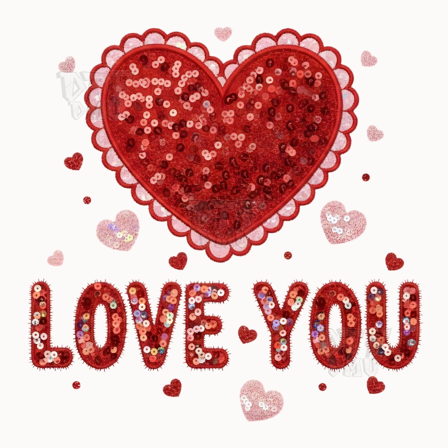 Love Kitty Valentine's Day DTF Transfer Print Only