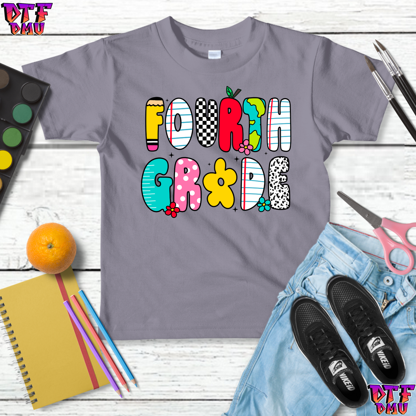 Doodle Grade Back to School DTF Transfer Print