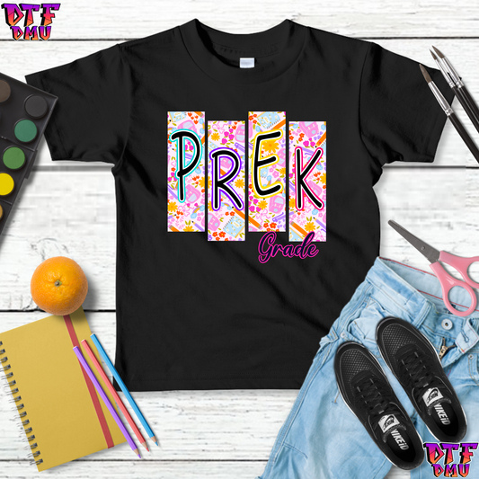 Retro Back to School DTF Transfer Print