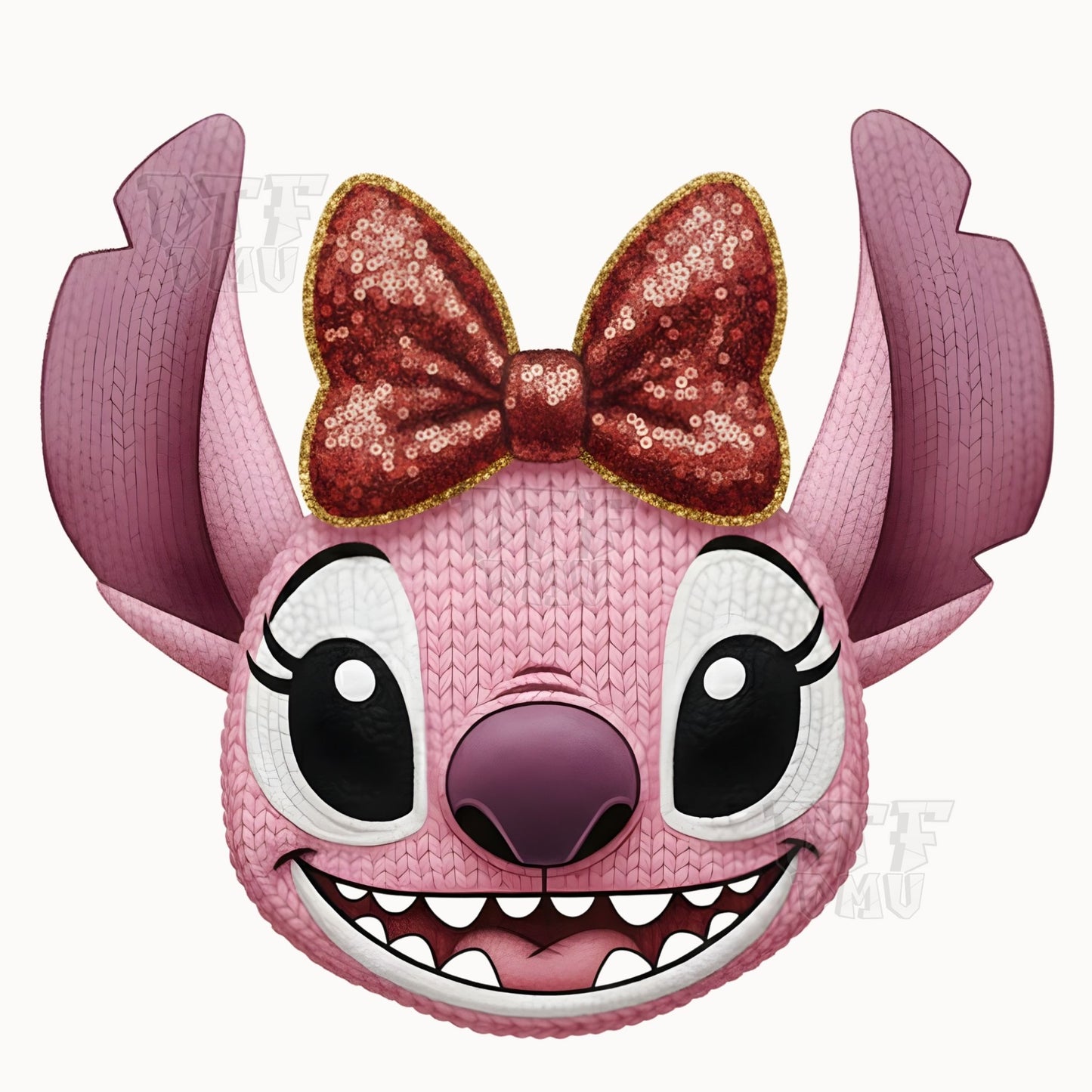Faux Glitter Stitch Valentine's Day DTF Transfer Print Only