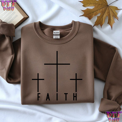 FAITH CROSS Christian DTF Transfer Print.