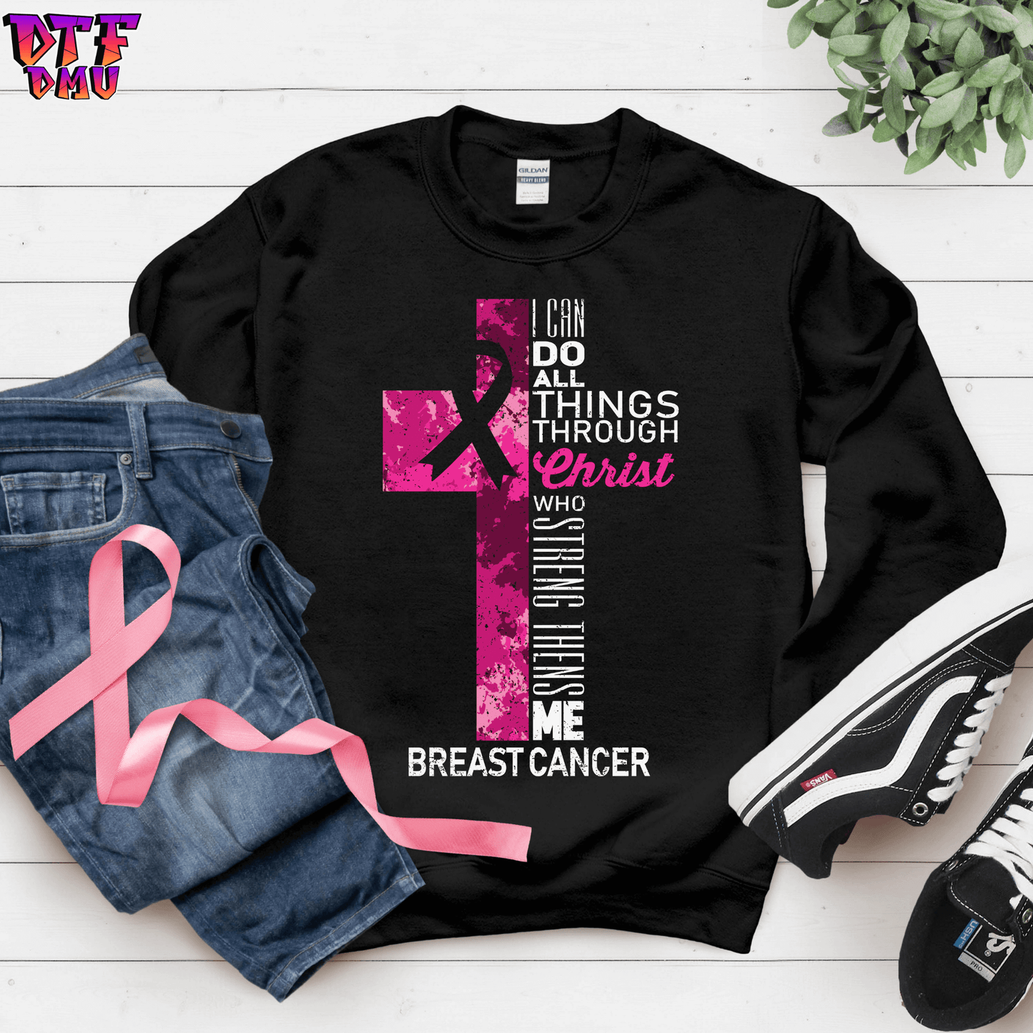 I Can Do all THINGS Through Christ CANCER DTF Transfer Print.