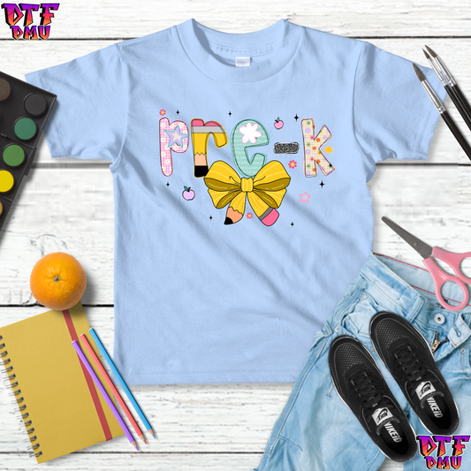 Retro Bow Back to School DTF Transfer Print