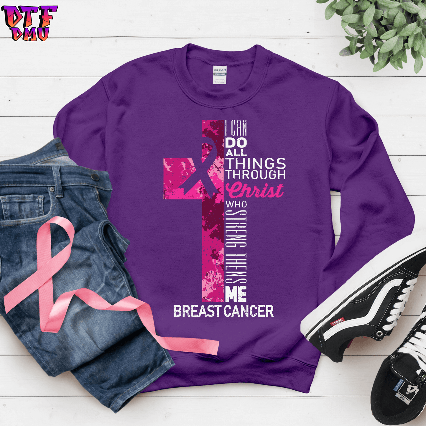 I Can Do all THINGS Through Christ CANCER DTF Transfer Print.