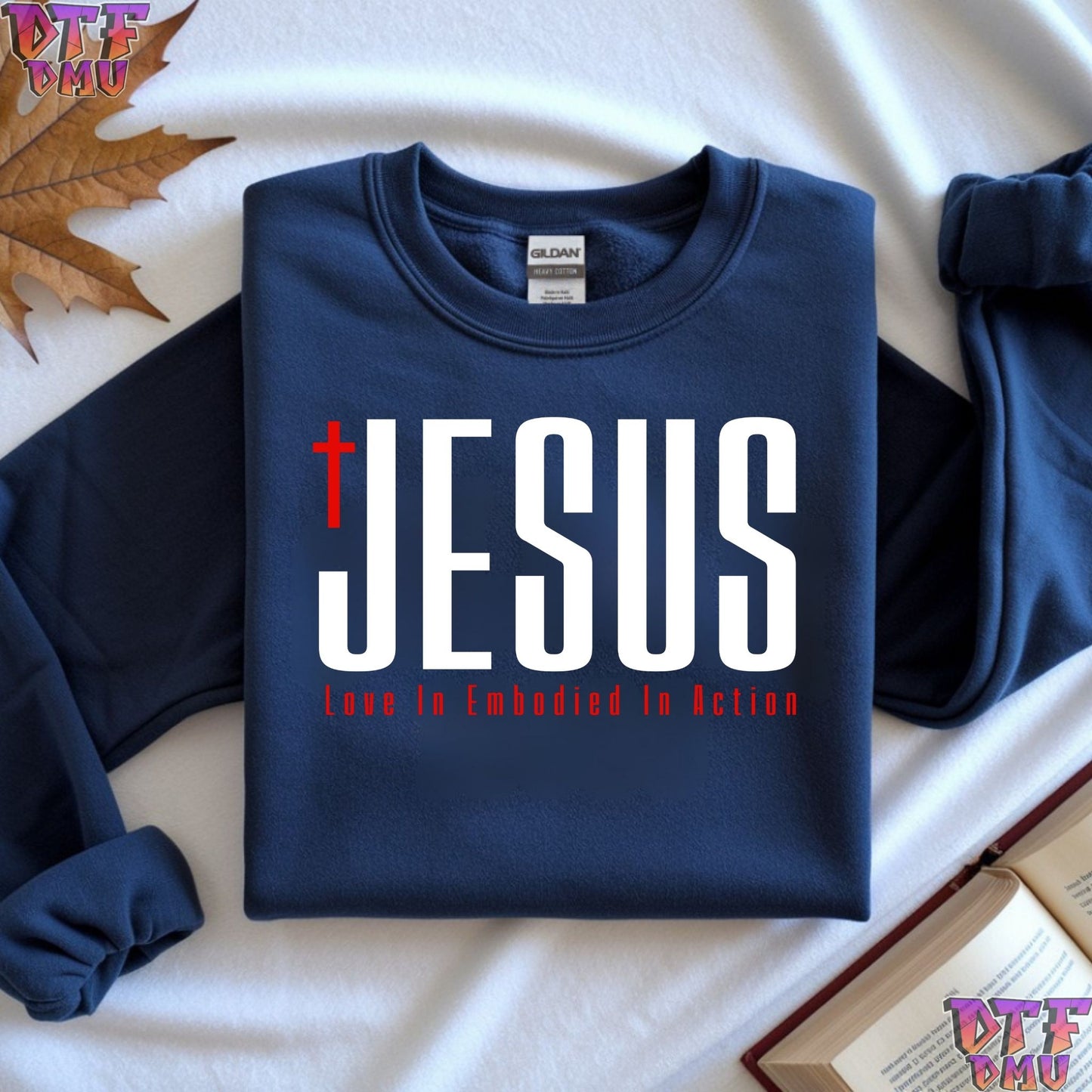 JESUS Love In Embodied In Action Christian DTF Transfer Print.