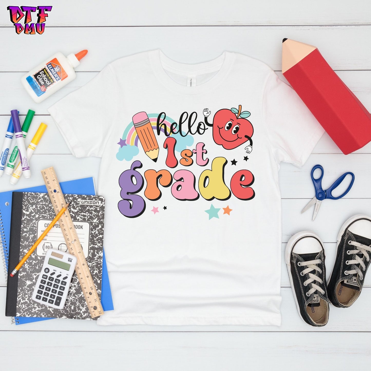 Back To School Hello Grade DTF Transfer Print