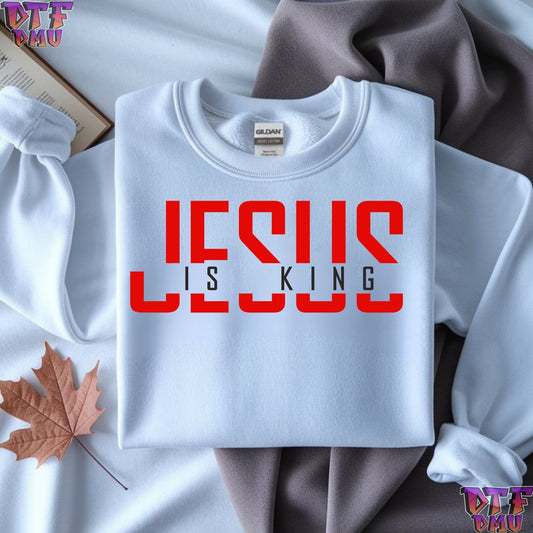 JESUS IS KING Christian DTF Transfer Print.