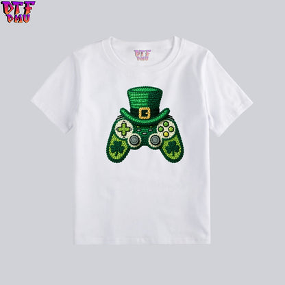 GAMMER Faux Yarn/Crochet St. Patrick's Day DTF Transfer print Only.