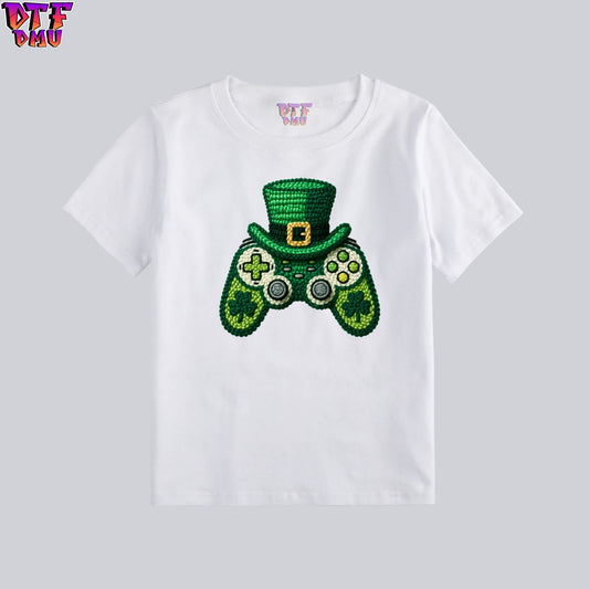 GAMMER Faux Yarn/Crochet St. Patrick's Day DTF Transfer print Only.