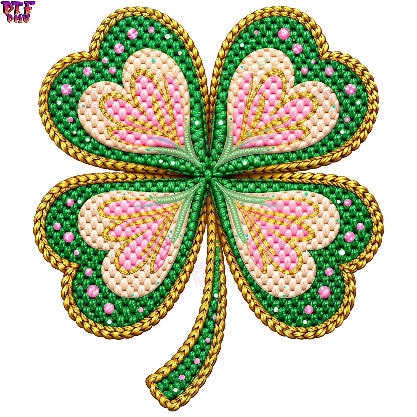 St. Patrick's Day Faux Yarn/Cochet DTF Transfer print Only.