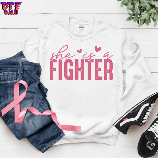 SHE IS A FIGHTER CANCER DTF Transfer Print.