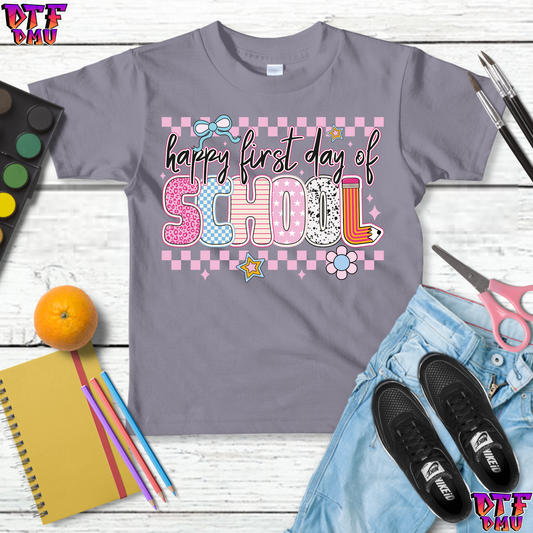 HAPPY FIRST DAY Back To School DTF Transfer Print