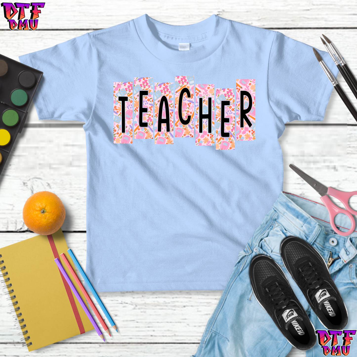 Title Back to School DTF Transfer Print