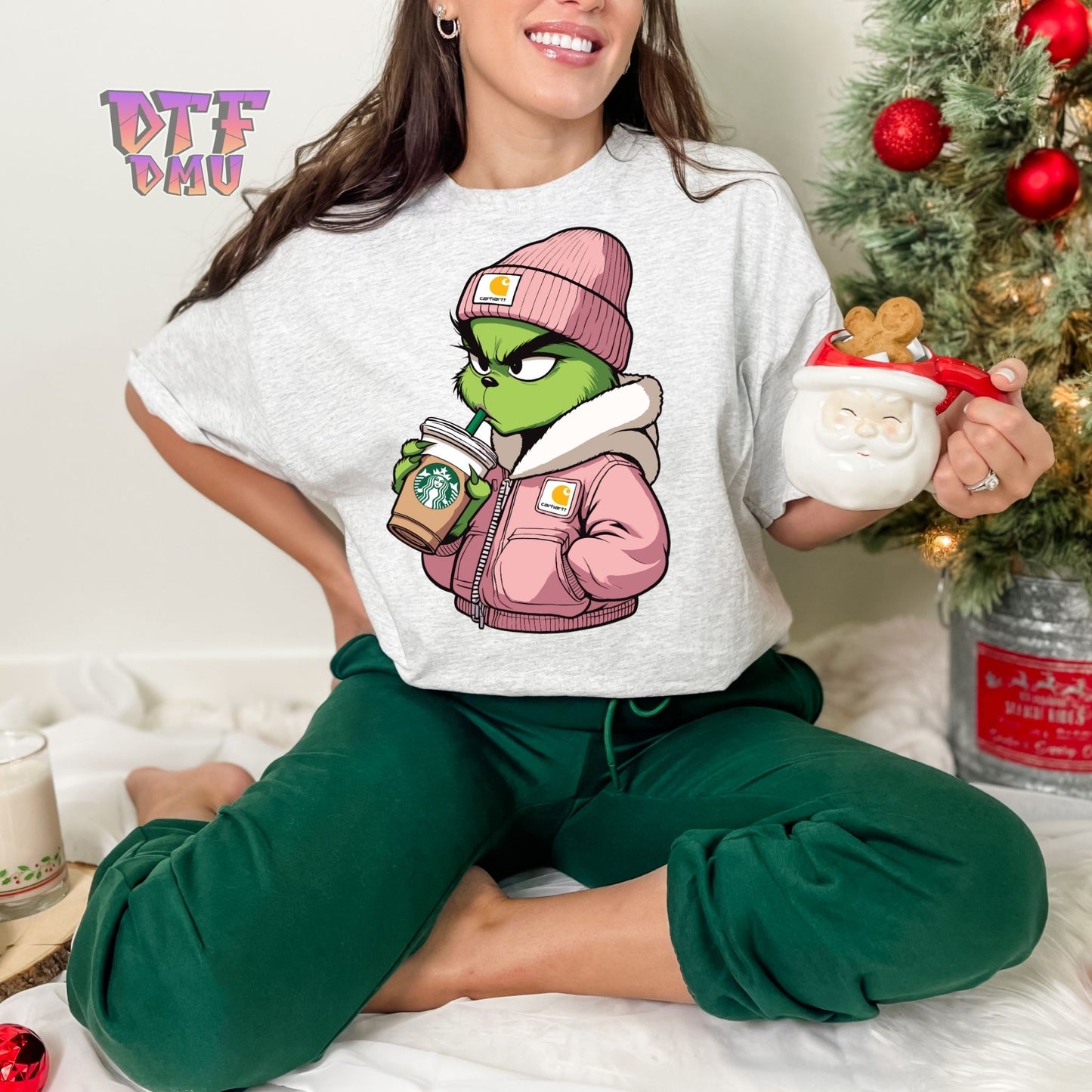 Holiday StarB/Dunkin Grinch DTF Transfer Print only