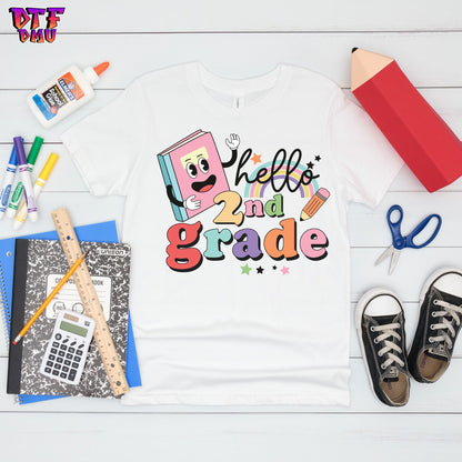 Back To School Hello Grade DTF Transfer Print