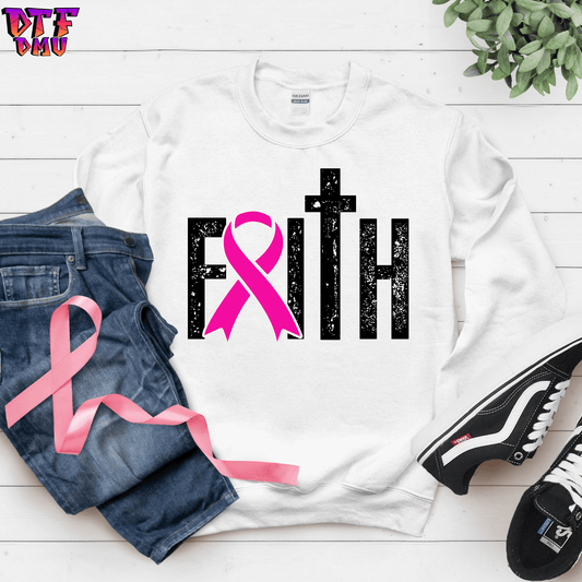 FAITH OVER FEAR CANCER DTF Transfer Print.