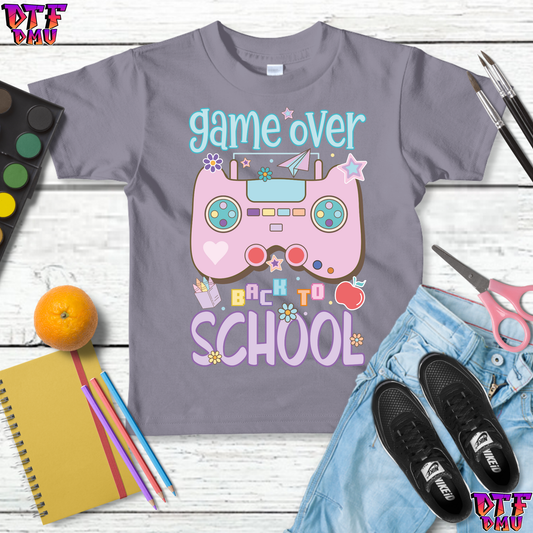 GAME OVER Back To School DTF Transfer Print