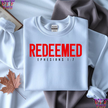 REDEEMED Christian DTF Transfer Print.