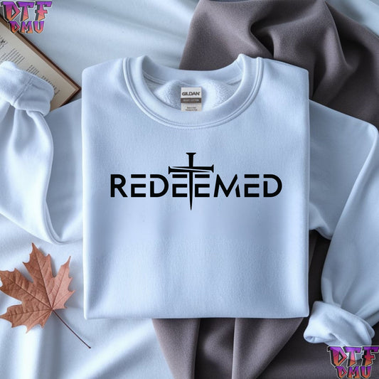 REDEEMED Christian DTF Transfer Print.