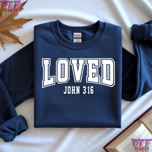 LOVED Christian DTF Transfer Print.