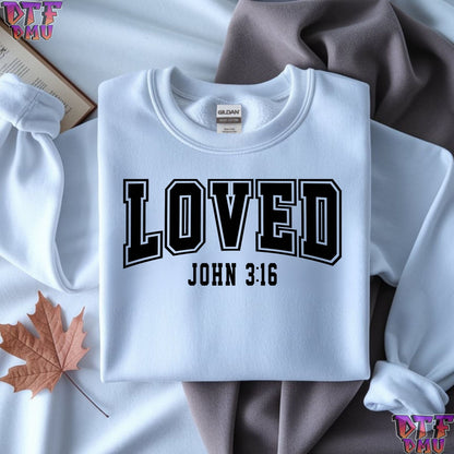 LOVED Christian DTF Transfer Print.