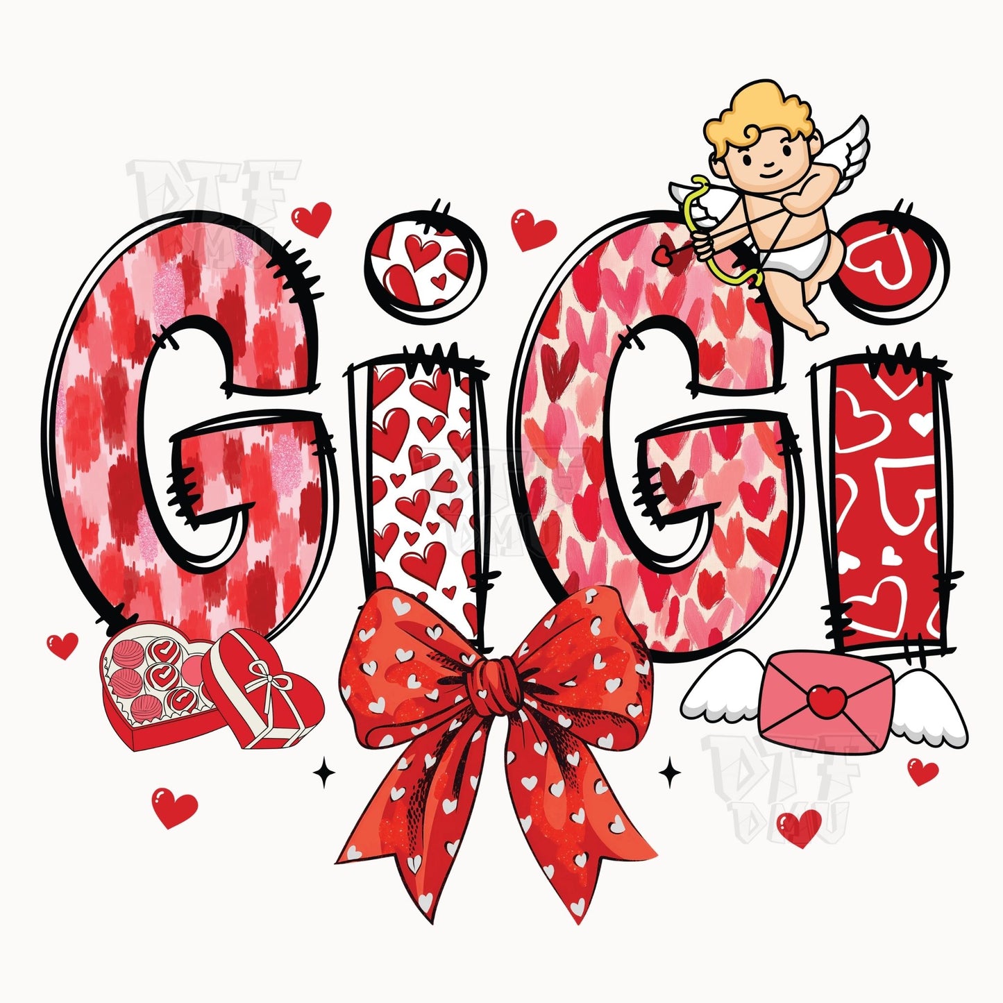 Family Theme Valentine's Day DTF Transfer Print Only