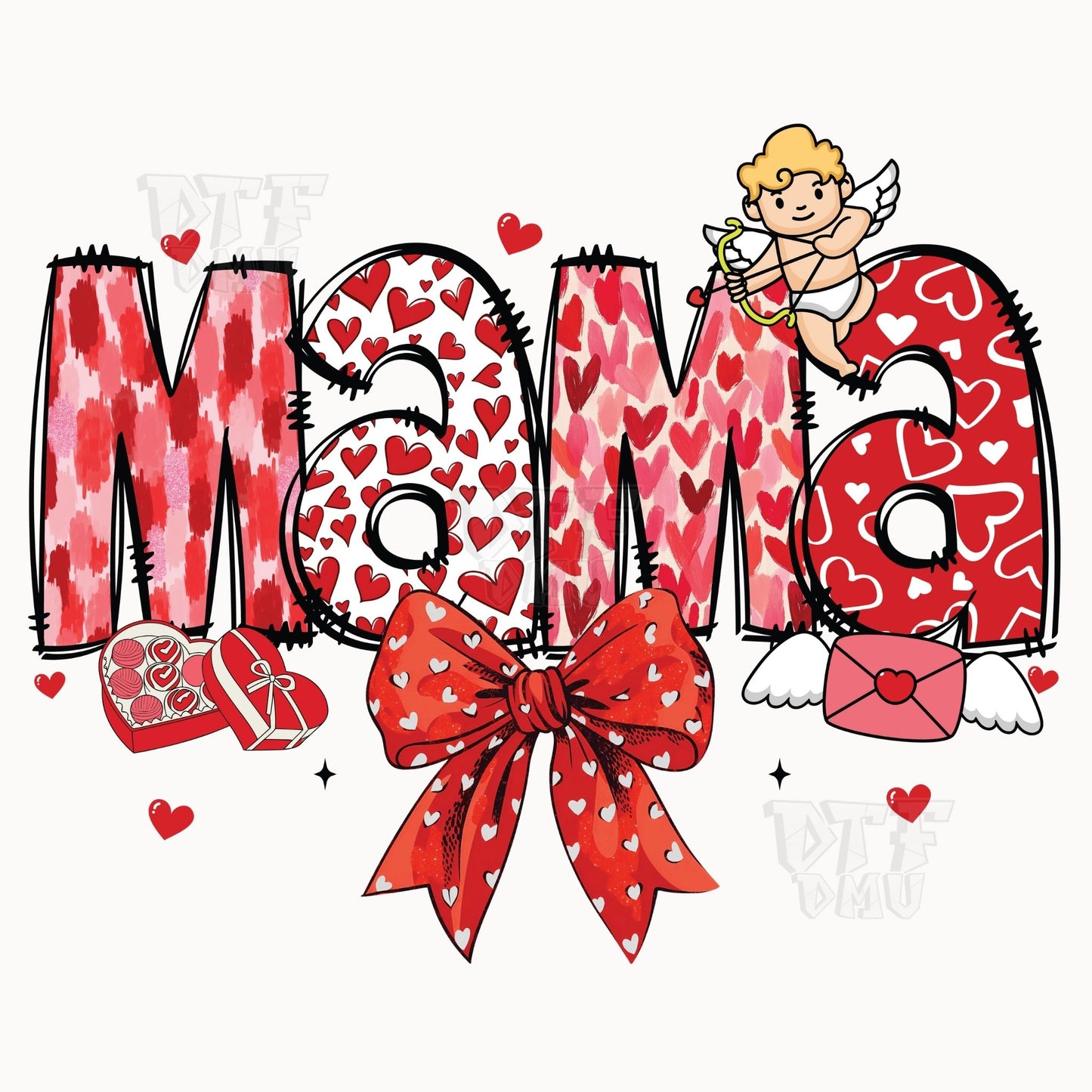 Family Theme Valentine's Day DTF Transfer Print Only