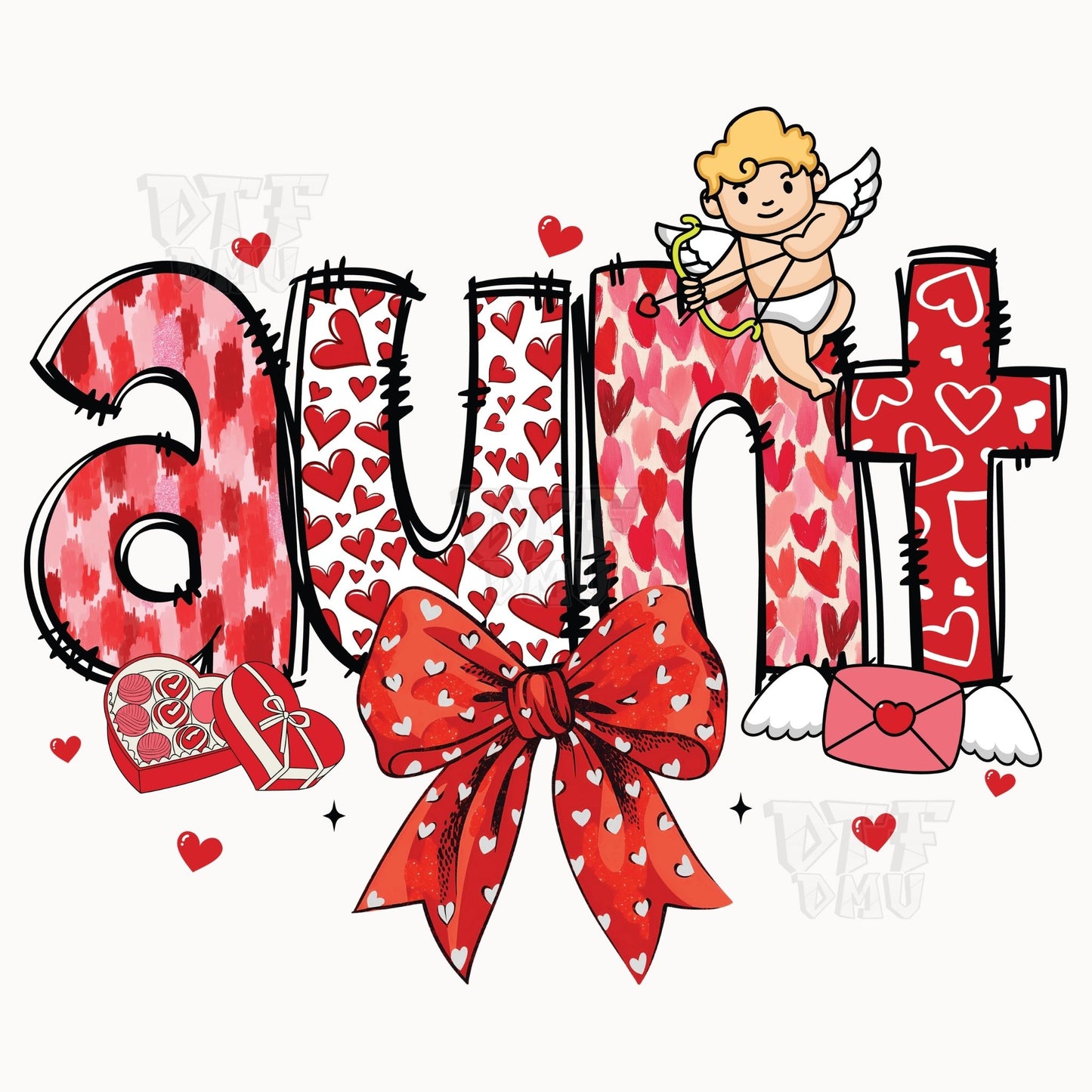 Family Theme Valentine's Day DTF Transfer Print Only