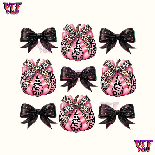 COQUETTE BOWS AND PUMPKINS (DTF Ready to Apply Transfer Print)