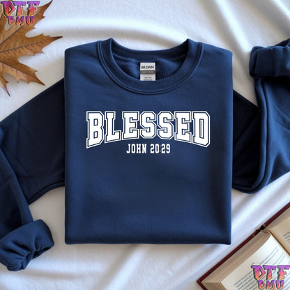 BLESSED Christian DTF Transfer Print.