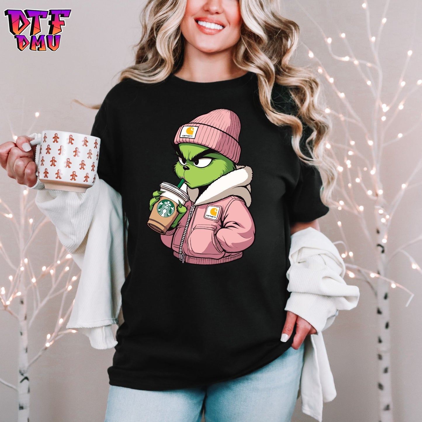 Holiday StarB/Dunkin Grinch DTF Transfer Print only