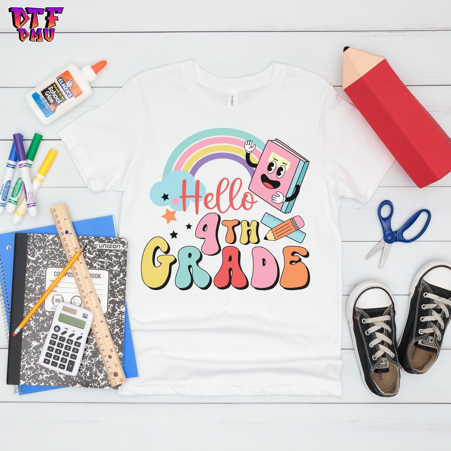 Back To School Hello Grade DTF Transfer Print