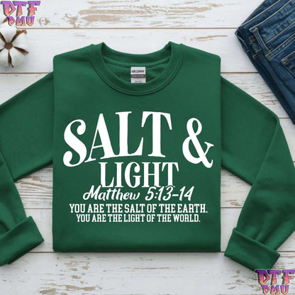SALT & LIGHT Christian DTF Transfer Print.