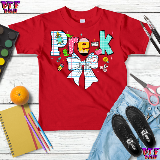 Back To School BOW DTF Transfer Print