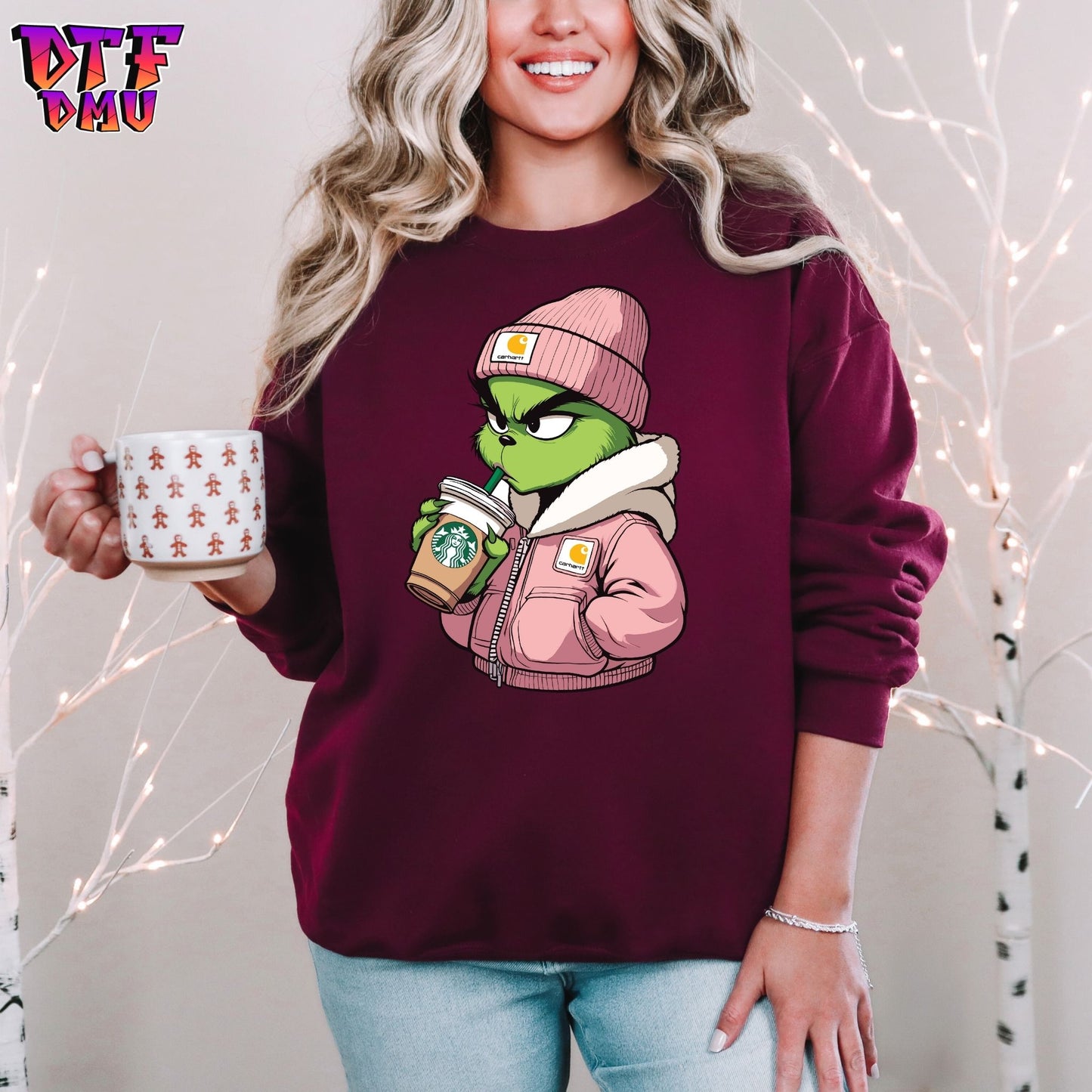Holiday StarB/Dunkin Grinch DTF Transfer Print only